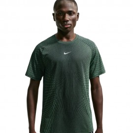 Nike T-shirt Running Af Stride Nero Verde Spark Argento Uomo