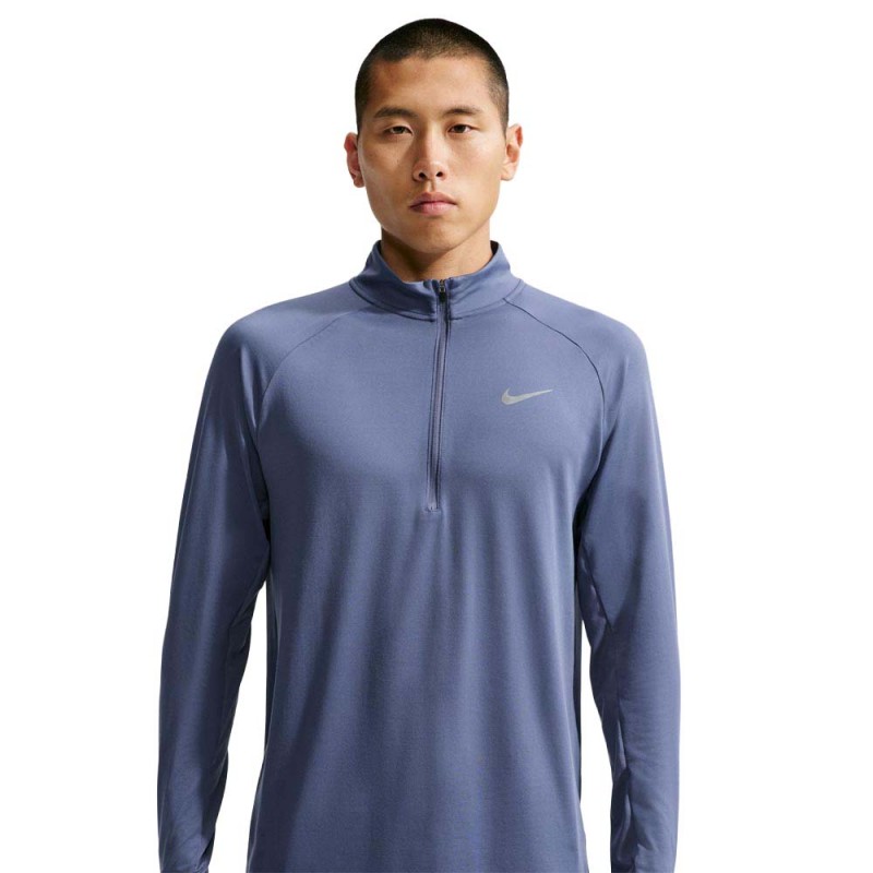 Nike T-Maglia Running Stride Felpa Running Diffused Blu Uomo