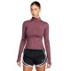 Nike Giacca Running Swift Full Zip Rosa Smoke Argento Donna