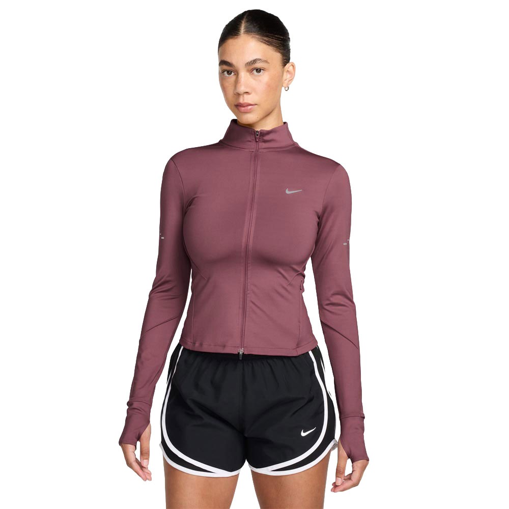 Nike Giacca Running Swift Full Zip Rosa Smoke Argento Donna
