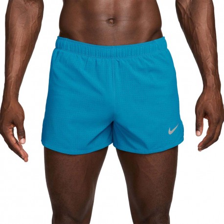 Nike Pantaloncini Running Df Fast 3" Lt Azzurro Nero Uomo