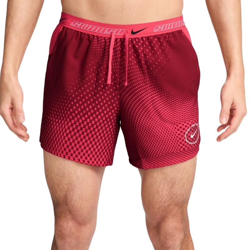 Nike Pantaloncini Running Stride 5" Unstp Fusion Red Uomo
