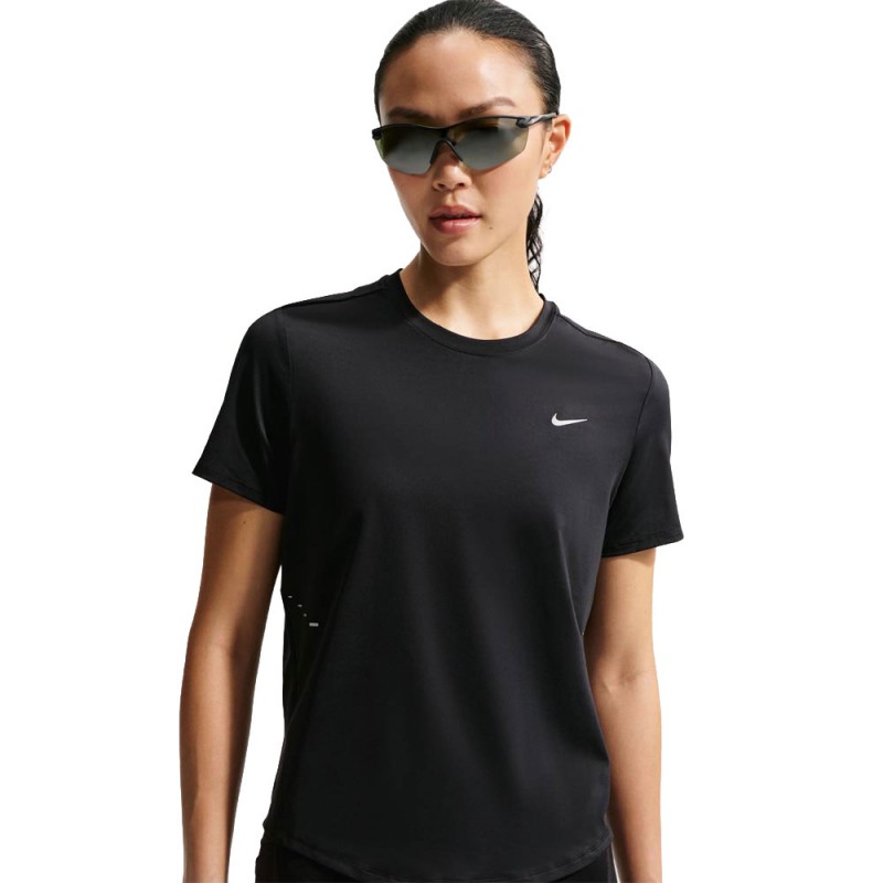 Nike T-shirt Running Df Swift Standard Nero Argento Donna