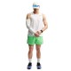 Nike Pantaloncini Running Miler 5" Df Verde Argento Uomo