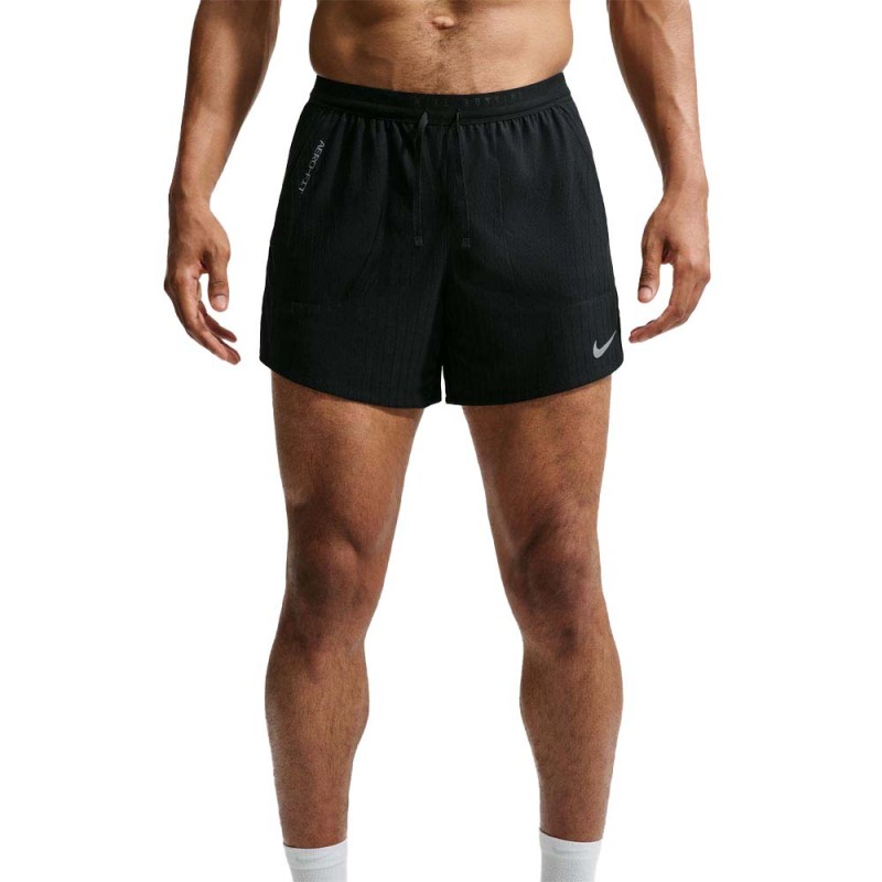 Nike Pantaloncini Running Af Stride 5" Nero Argento Uomo
