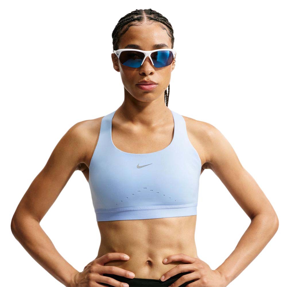 Nike Reggiseno Sportivo Swift Hs Aluminum Argento Donna