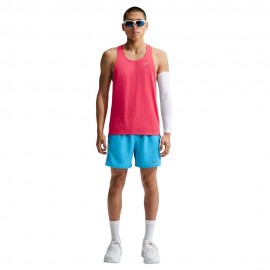 Nike Canotta Running Df Fast Fusion Rosso Argento Uomo
