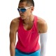Nike Canotta Running Df Fast Fusion Rosso Argento Uomo