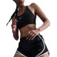 Nike Pantaloncini Running Tempo Run Nero Argento Donna
