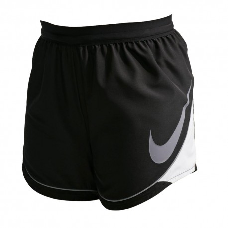 Nike Pantaloncini Running Swoosh Run Nero Bianco Donna