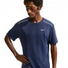 Nike T-shirt Running Miler Midnight Navy Argento Uomo
