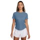 Nike T-shirt RunningTempo Run Work Blu Argento Donna
