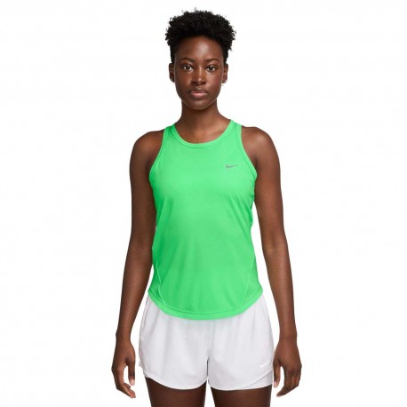 Nike Canotta Tempo Run Illusion Verde Argento Donna