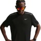 Nike T-shirt Running Miler Nero Argento Uomo