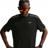Nike T-shirt Running Miler Nero Argento Uomo