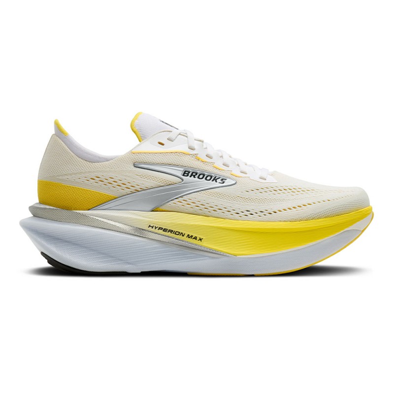 Brooks Hyperion Max 4 Bianco Cyber Giallo - Scarpe Running Donna