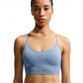Nike Pro Seamless Reggiseno Sportivo Azzurro Donna