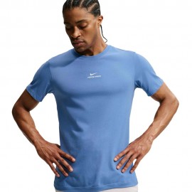 Nike Pro Maglietta Palestra Std Azzurro Uomo