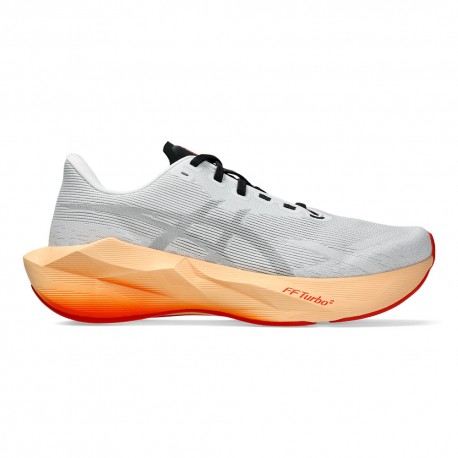 Asics Novablast 6 Bianco Arancio Glow - Scarpe Running Uomo