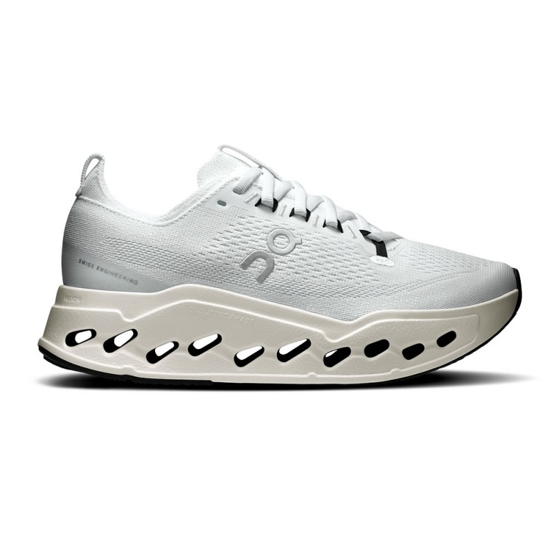 On Cloudsurfer Max Bianco Bianco - Scarpe Running Donna
