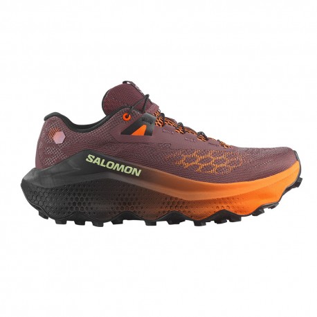 Salomon Ultra Glide 4 Huckleberry Nero Rosso Arancio - Scarpe Trail Running Donna
