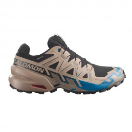 Salomon Speedcross 6 GORE-TEX Nero Desert Tan Mykonos Blue - Scarpe Trail Running Uomo