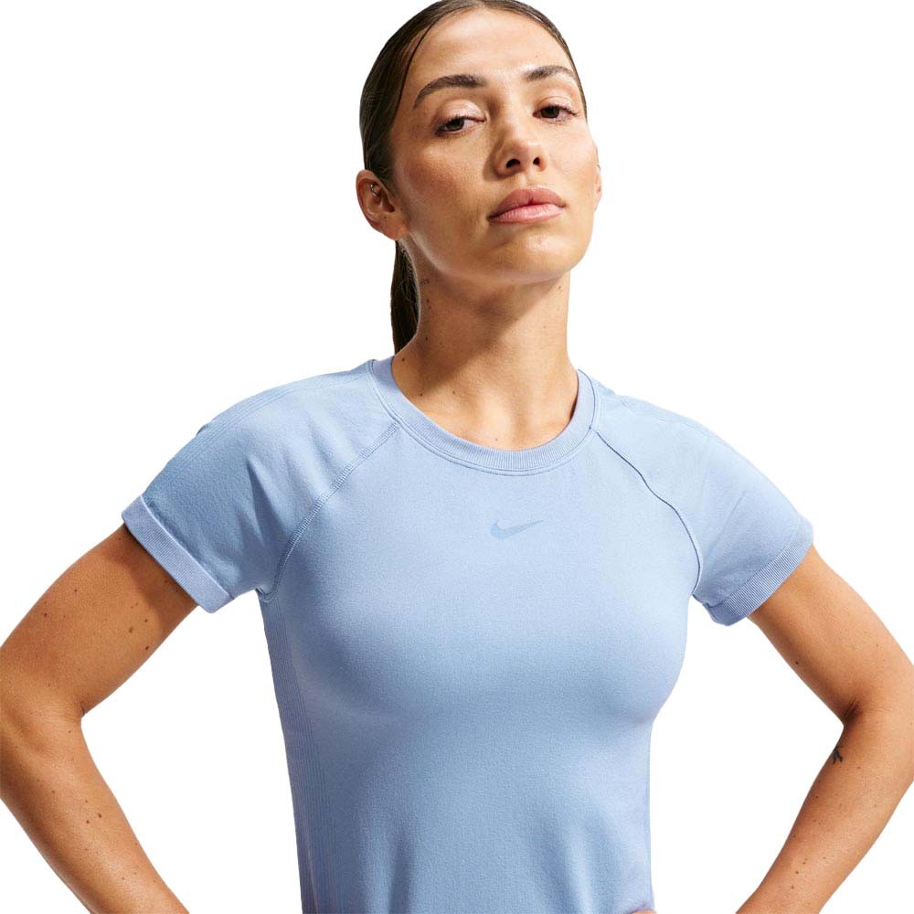 Nike Pro Seamless Maglietta Palestra Azzurro Donna