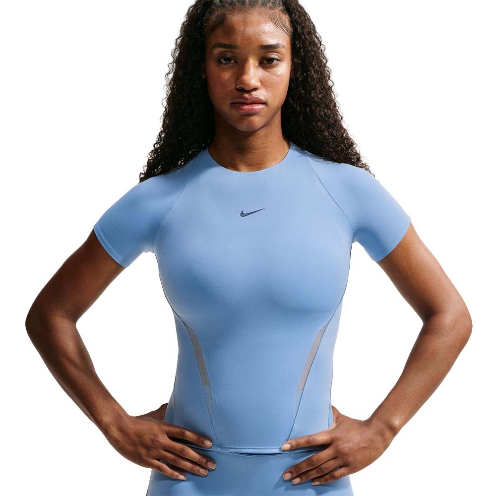Nike Universa Maglietta Palestra Azzurro Donna