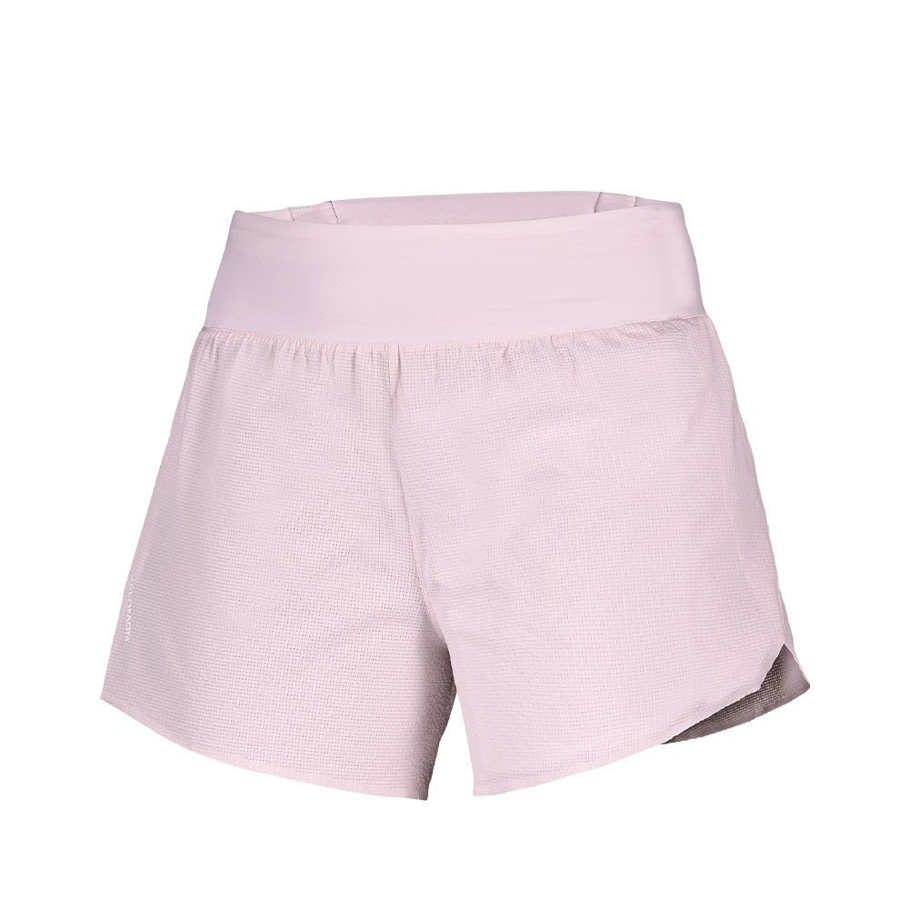 Salomon Short Trail Running Sense Aero Stow 4" Icy Rosa Donna