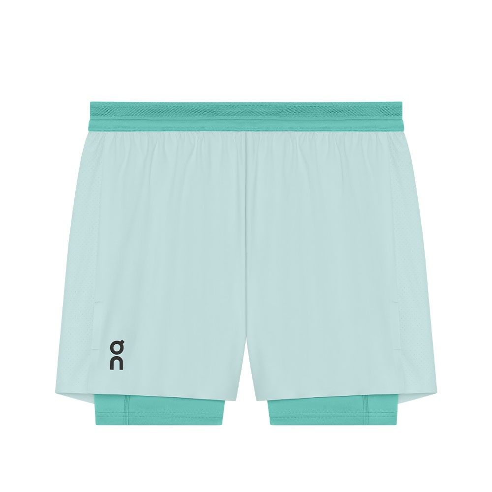 On Pantaloncini Running 5" Performance 2In1 Flurry Aquamarine Uomo