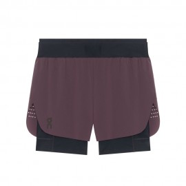 On Pantaloncini Running Zero 2In1 Urchin Nero Uomo