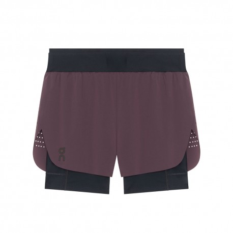 On Pantaloncini Running Zero 2In1 Urchin Nero Uomo