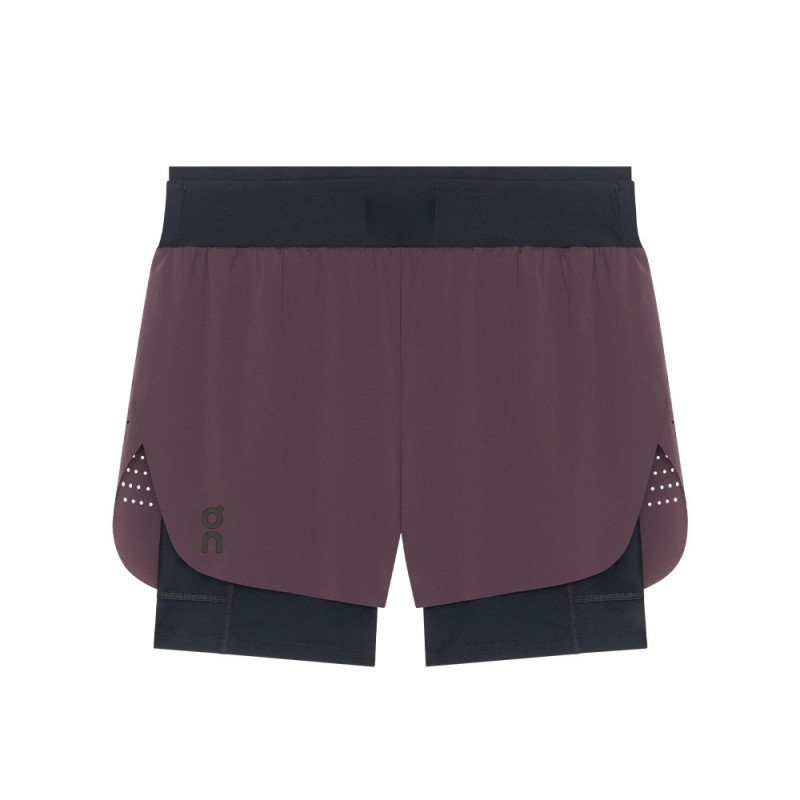 On Pantaloncini Running Zero 2In1 Urchin Nero Uomo