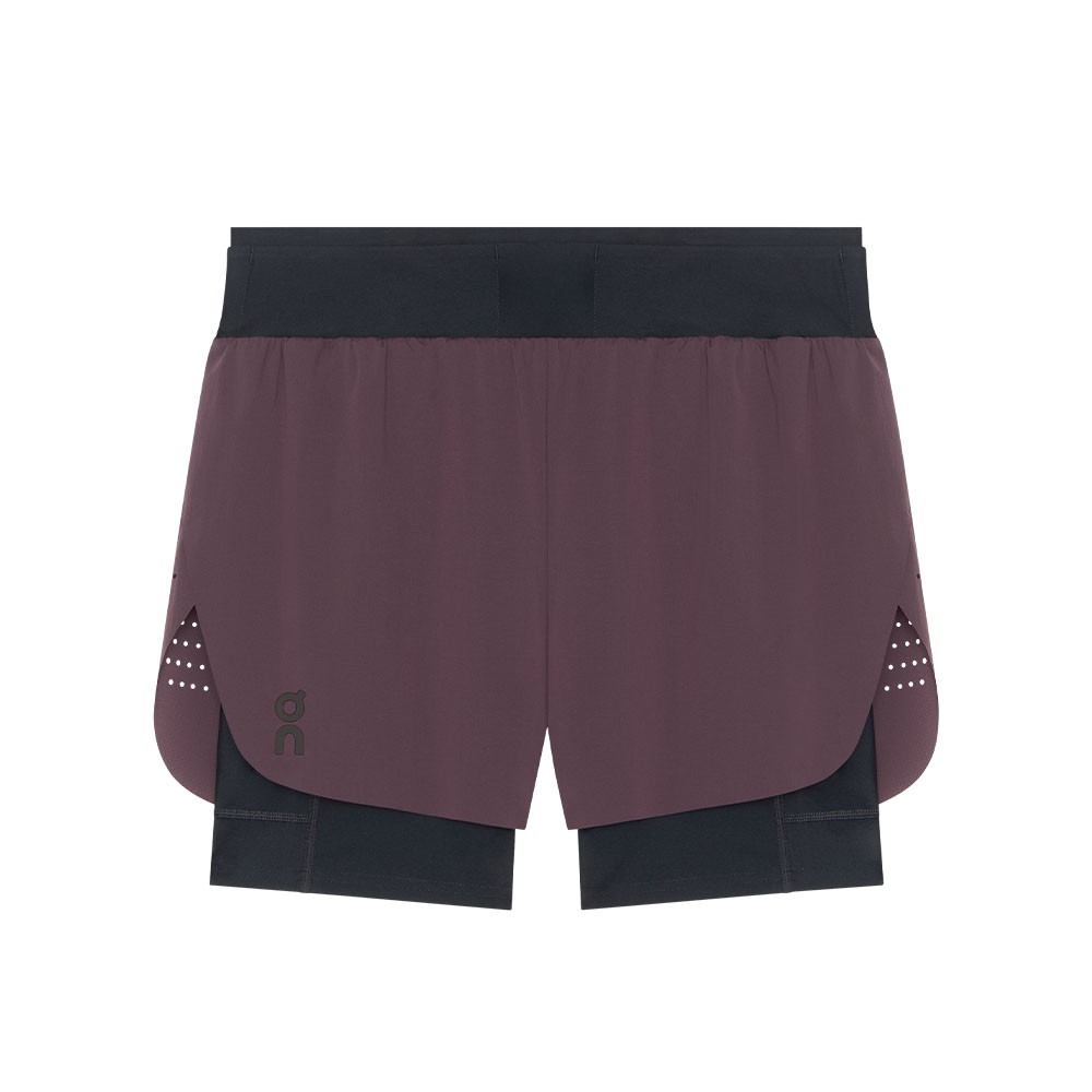 On Pantaloncini Running Zero 2In1 Urchin Nero Uomo