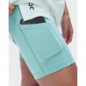 On Pantaloncini Running 3" Performance 2In1 Aquamarine Donna