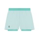 On Pantaloncini Running 3" Performance 2In1 Aquamarine Donna