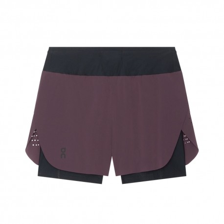 On Pantaloncini Running Zero 2In1 Urchin Nero Donna