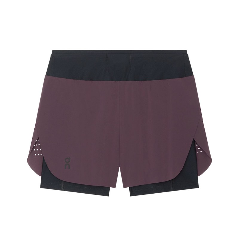 On Pantaloncini Running Zero 2In1 Urchin Nero Donna
