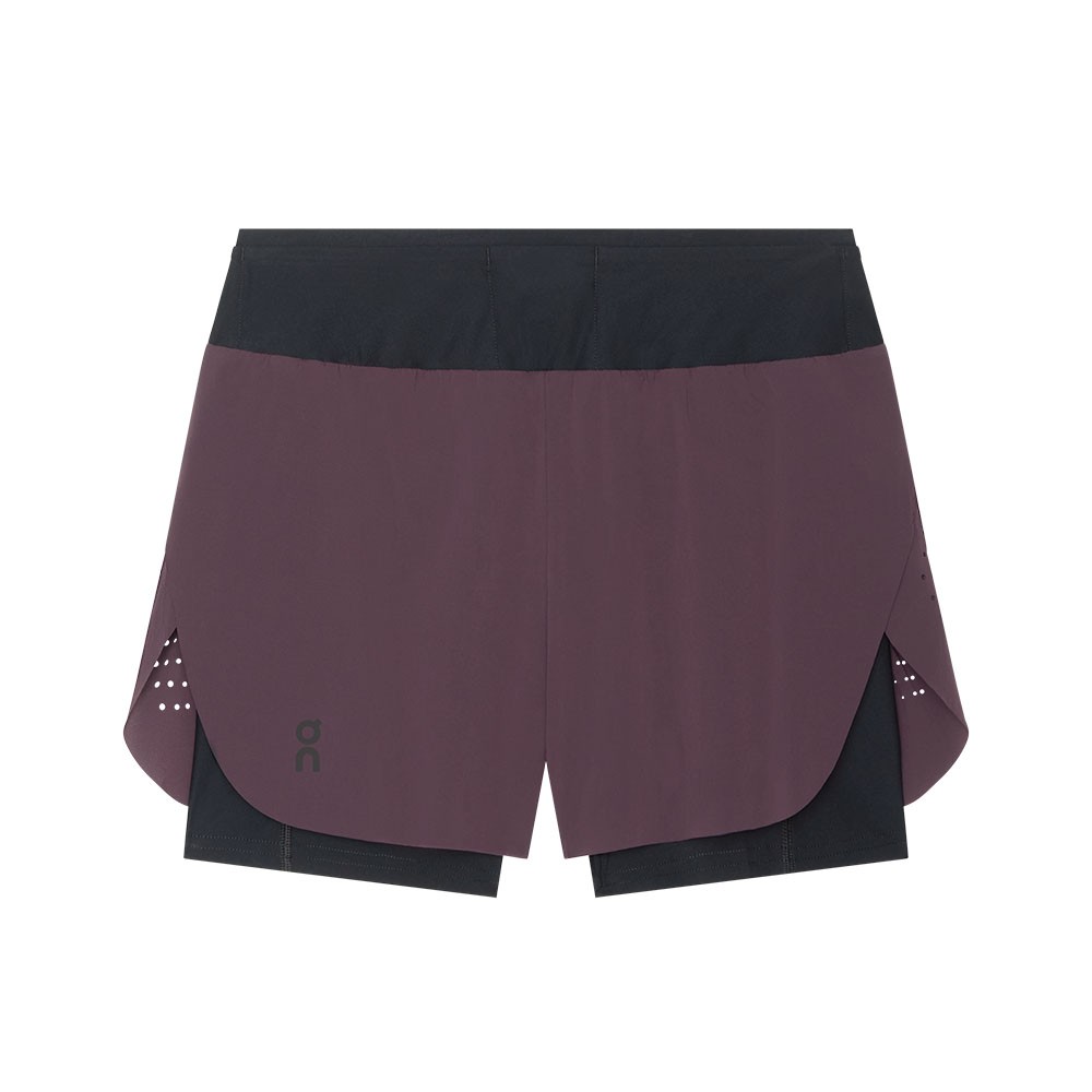 On Pantaloncini Running Zero 2In1 Urchin Nero Donna