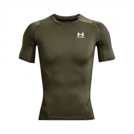 Under Armour T-Shirt Palestra Hg Compression Verde Uomo