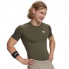 Under Armour T-Shirt Palestra Hg Compression Verde Uomo