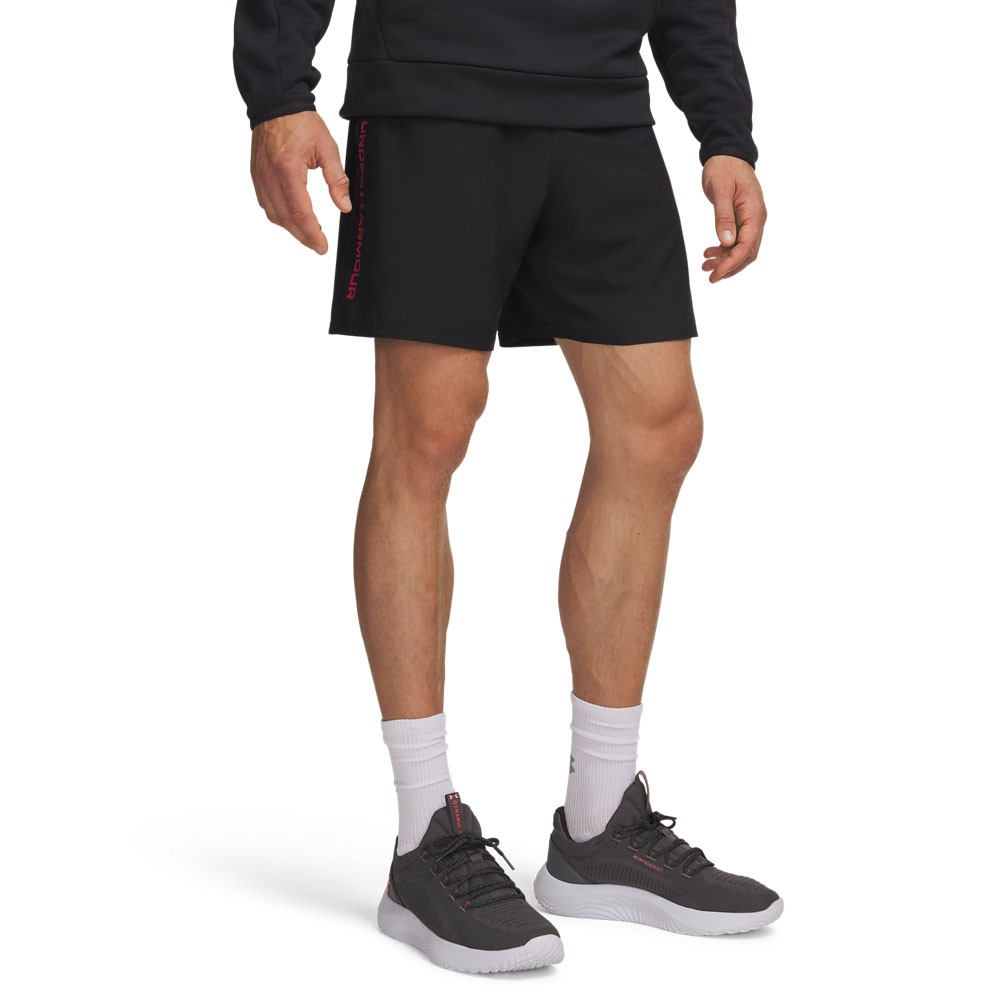 Under Armour Shorts Sportivi Woven Wordmark Nero Red Uomo