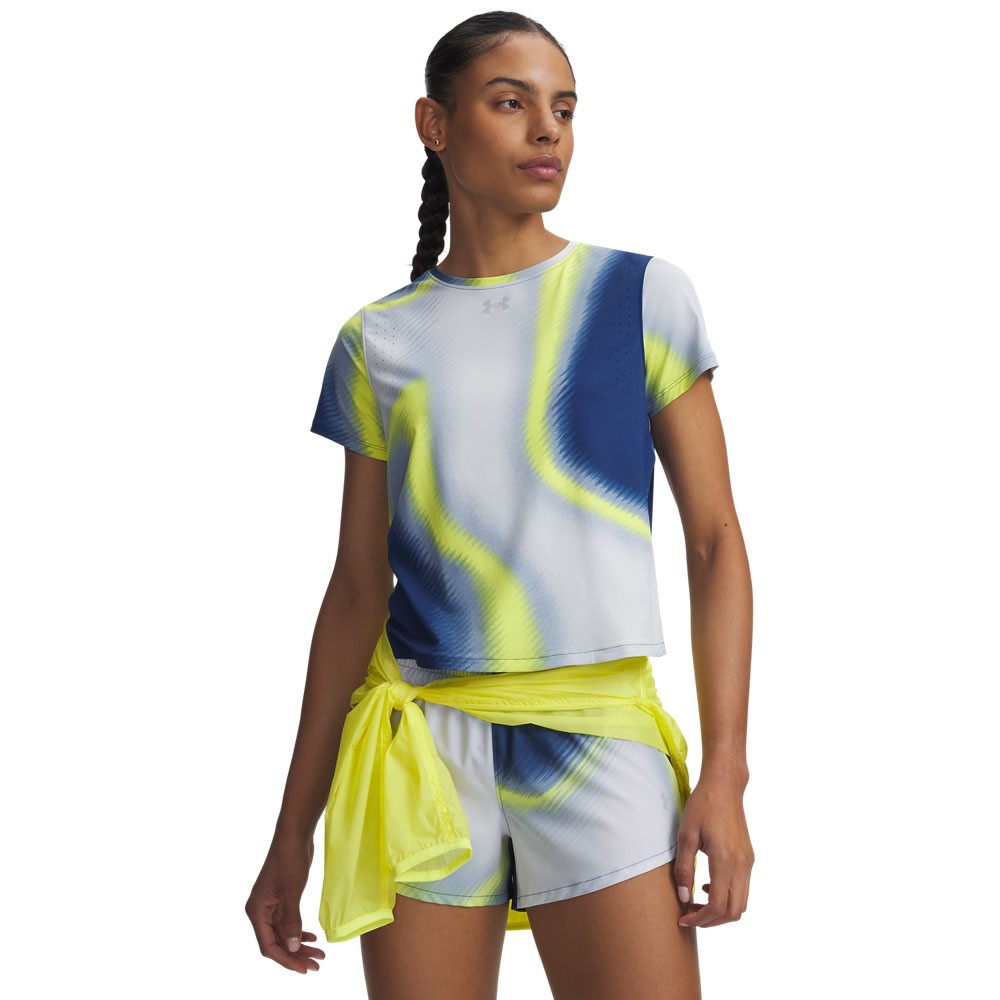 Under Armour T-Shirt Running Ua Velociti Pro Nero Navy Argento Donna