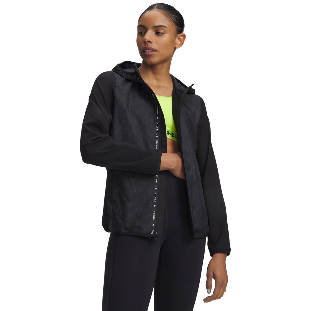 Under Armour Giacca Running Zip Ua Velociti Storm Grigio Donna