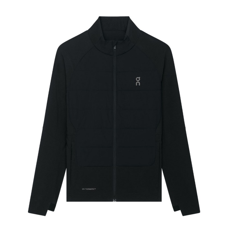 On Giacca Running Weather Hybrid Nero Donna