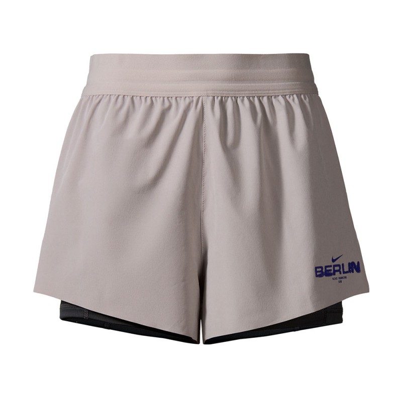 Nike Pantaloncini Running Swift 2In1 Berlin Grigio Donna