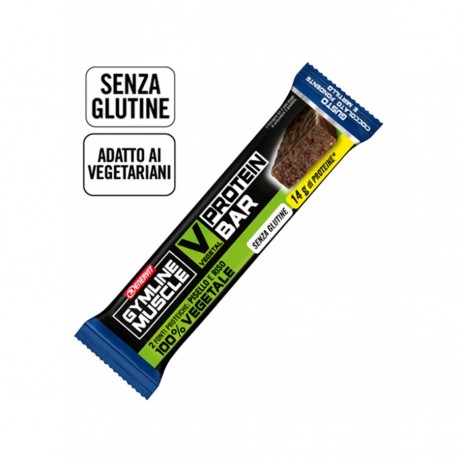 Gymline Muscle Vegetal Protein Bar Cioccolato e Mirtillo 60g.