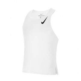 Nike Canotta Running Aroswft Bianco Nero Uomo