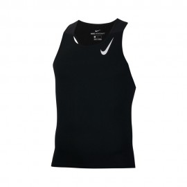 Nike Canotta Running Aroswft Nero Bianco Uomo