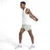 Nike Canotta Runnig Dri-Fit Miler Bianco Grigio Uomo